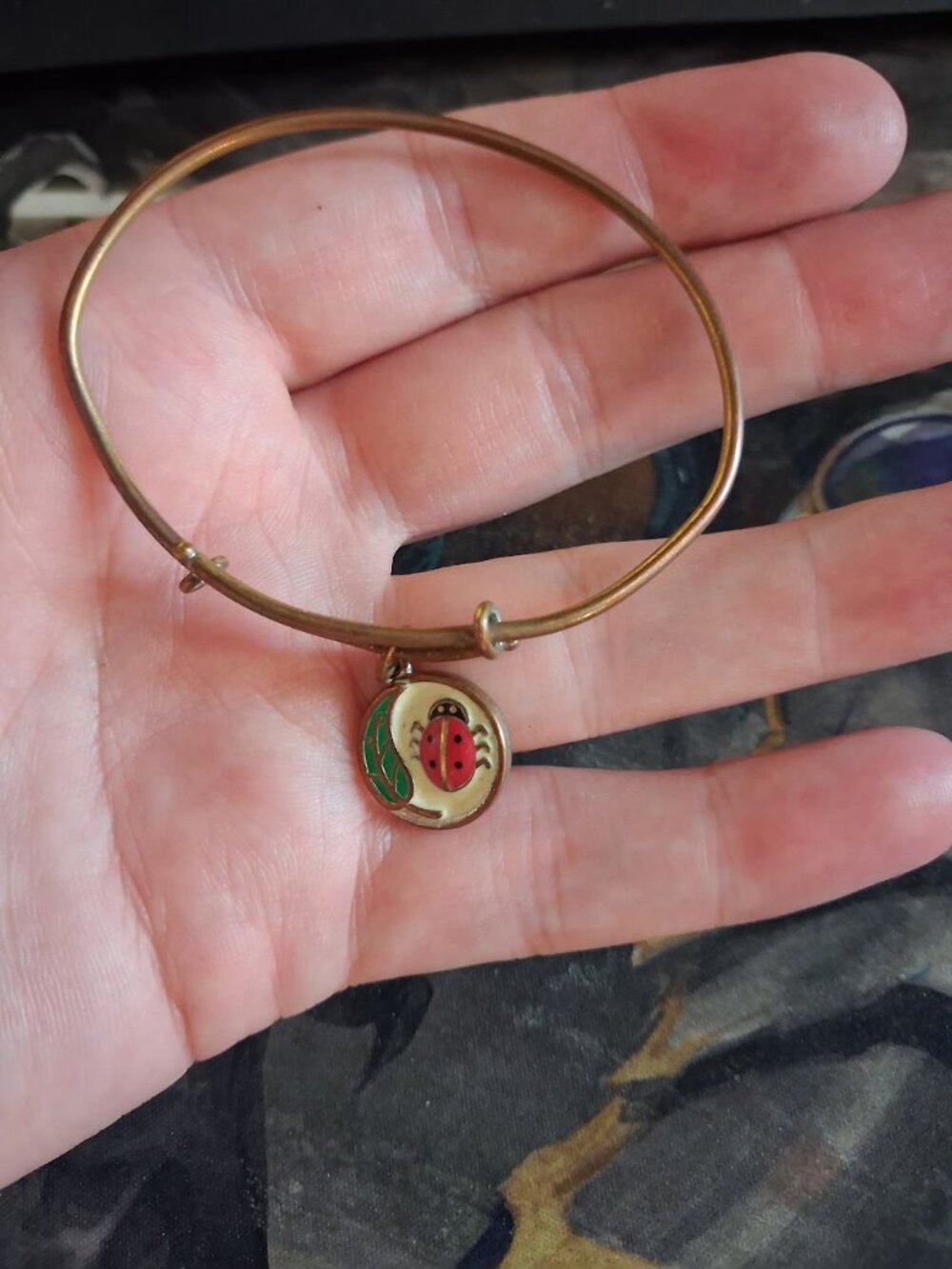 Ladybug bangle bracelet